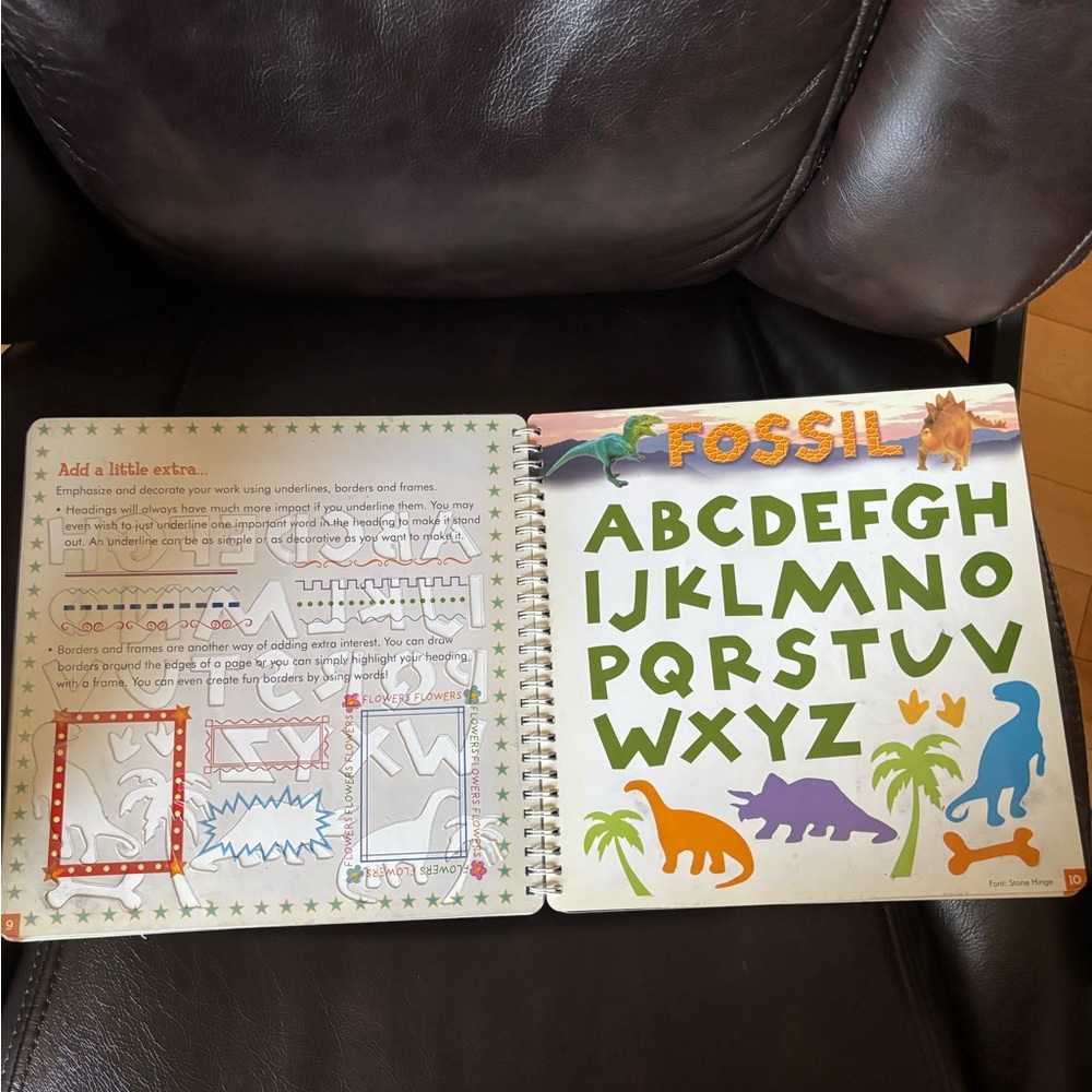 Pink Lettering Book+Silver Accents STENCILS IN EVERY FORMAT.Excellent Condition - Picture 3 of 3
